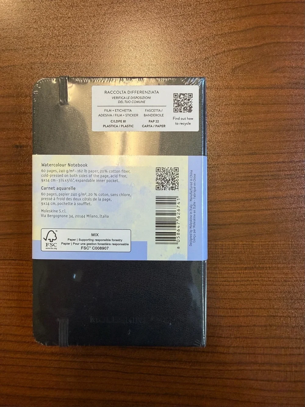 Moleskine Black Watercolour Art Notebook (240 g/m²)